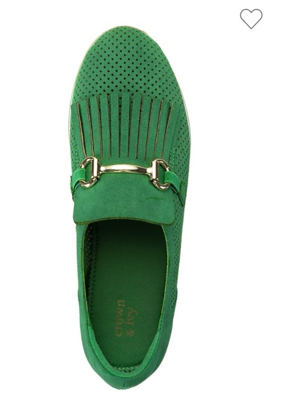 Green Platform Fringe Loafer Sneakers NWT - Picture 4 of 10